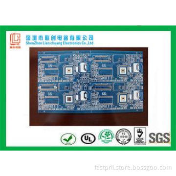 4 Layer Quick Turn PCB urgent blue solder mask white legend